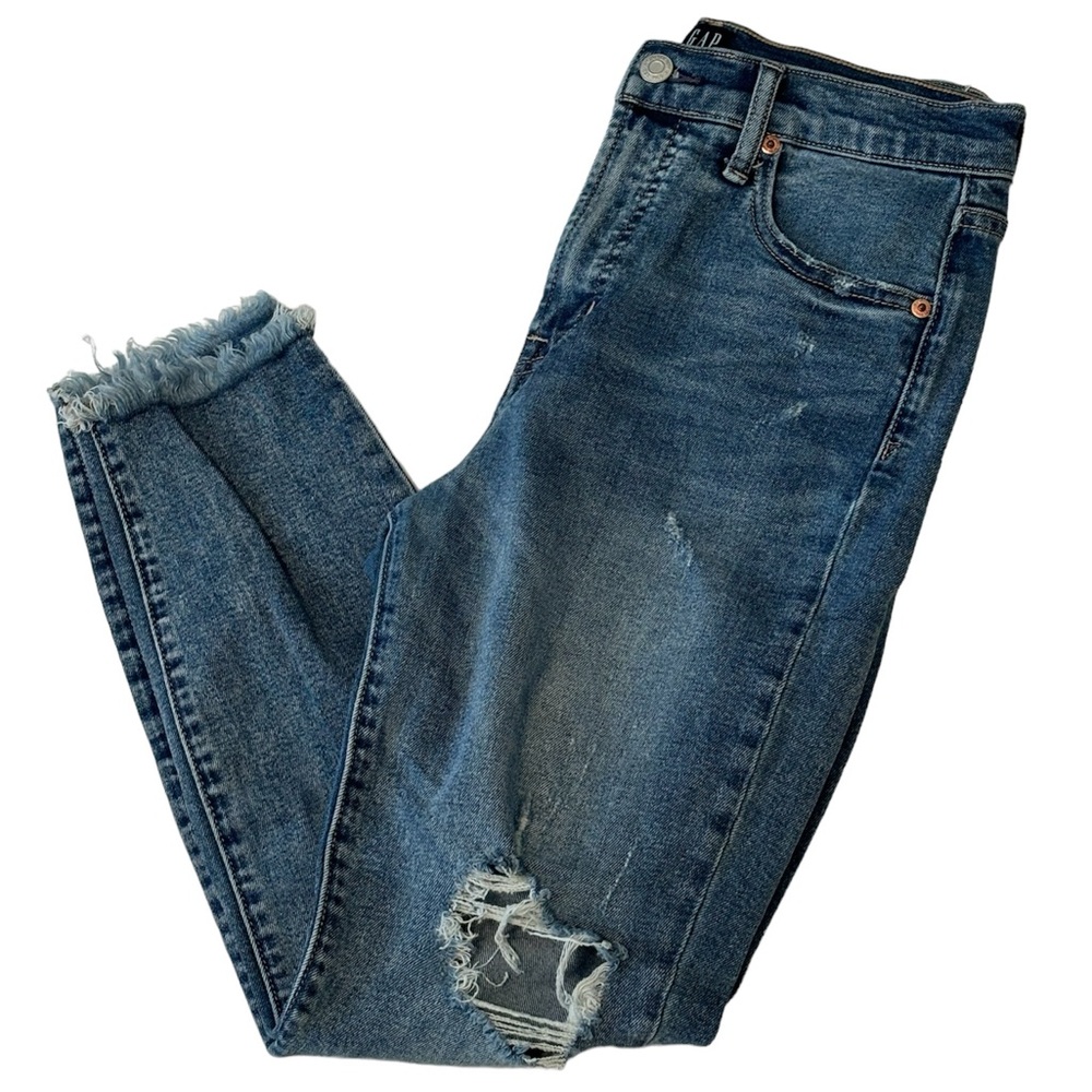 GAP True Skinny Distressed Jeans Size 6/28